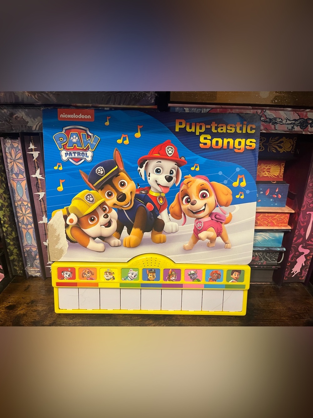 Paw Patrol Musical Piano Book with Bright Blue and Yellow Artwork